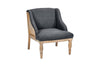 Elbu Deconstructed Linen Armchair - Charcoal- nkuku