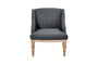 Elbu Deconstructed Linen Armchair - Charcoal- nkuku