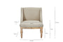 Elbu Deconstructed Linen Armchair - Stone- nkuku