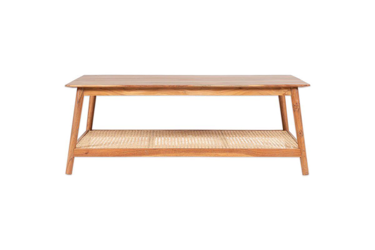 Erabar Acacia & Cane Coffee Table- nkuku