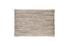 Faiyaz Jute & Cotton Cushion Cover - Natural & Dark Blue