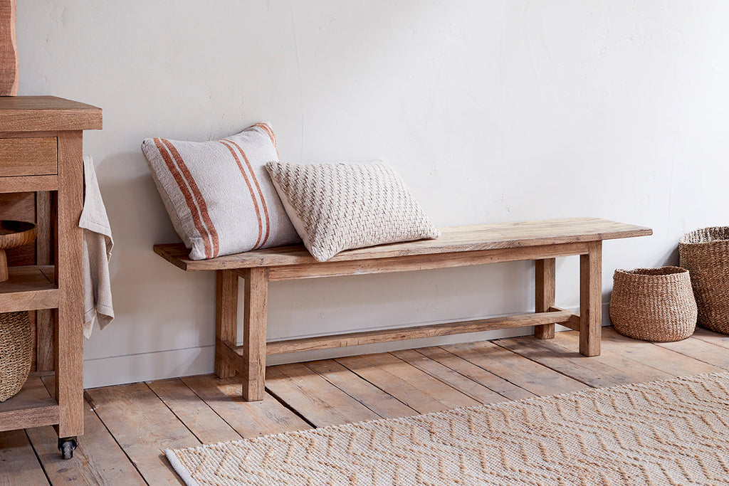 Fioni Reclaimed Wood Bench - Natural - Small-nkuku