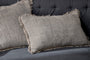 Gili Linen Cushion Cover - Dark Green & Natural