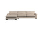 Guddu Grand Left Hand Chaise Sofa - Recycled Cotton Ochre