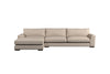 Guddu Grand Left Hand Chaise Sofa - Recycled Cotton Horizon