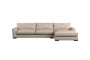 Guddu Grand Right Hand Chaise Sofa - Recycled Cotton Ochre