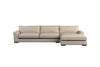 Guddu Grand Right Hand Chaise Sofa - Recycled Cotton Mocha