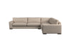 Guddu Grand Right Hand Corner Sofa - Recycled Cotton Fatigue