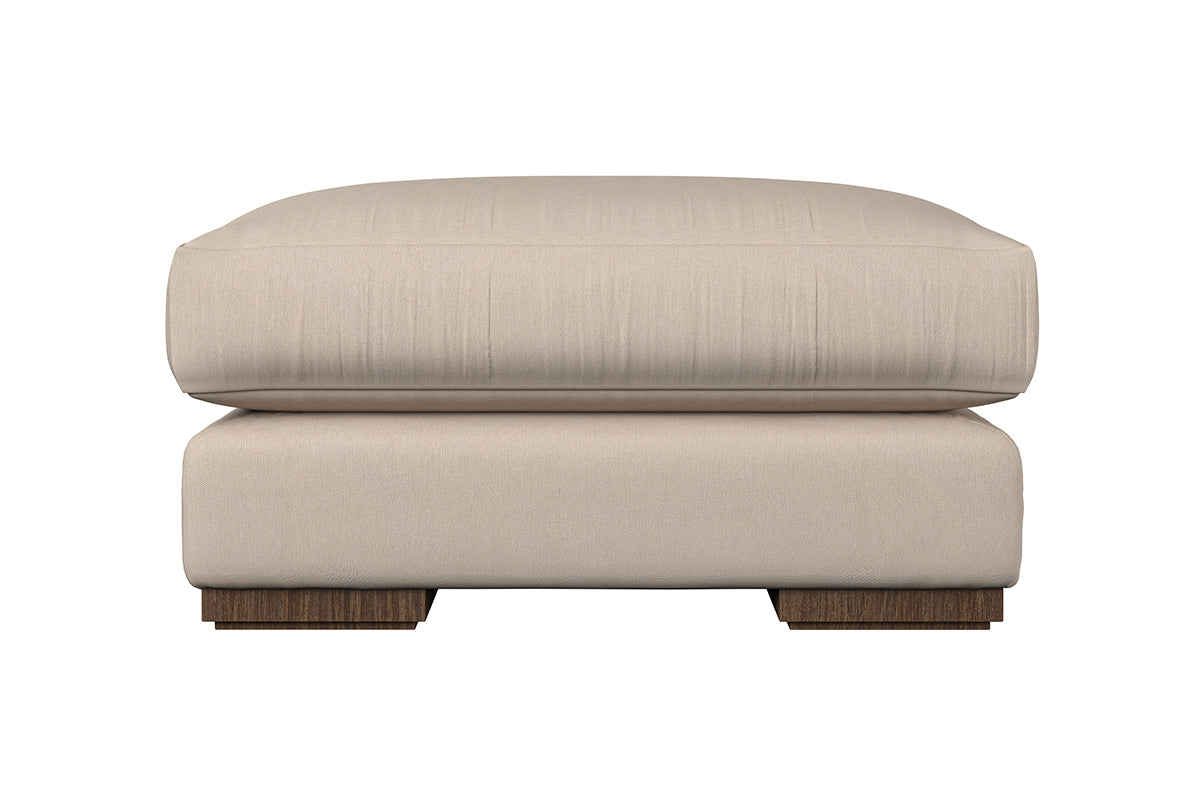 Guddu Large Footstool - Recycled Cotton Horizon