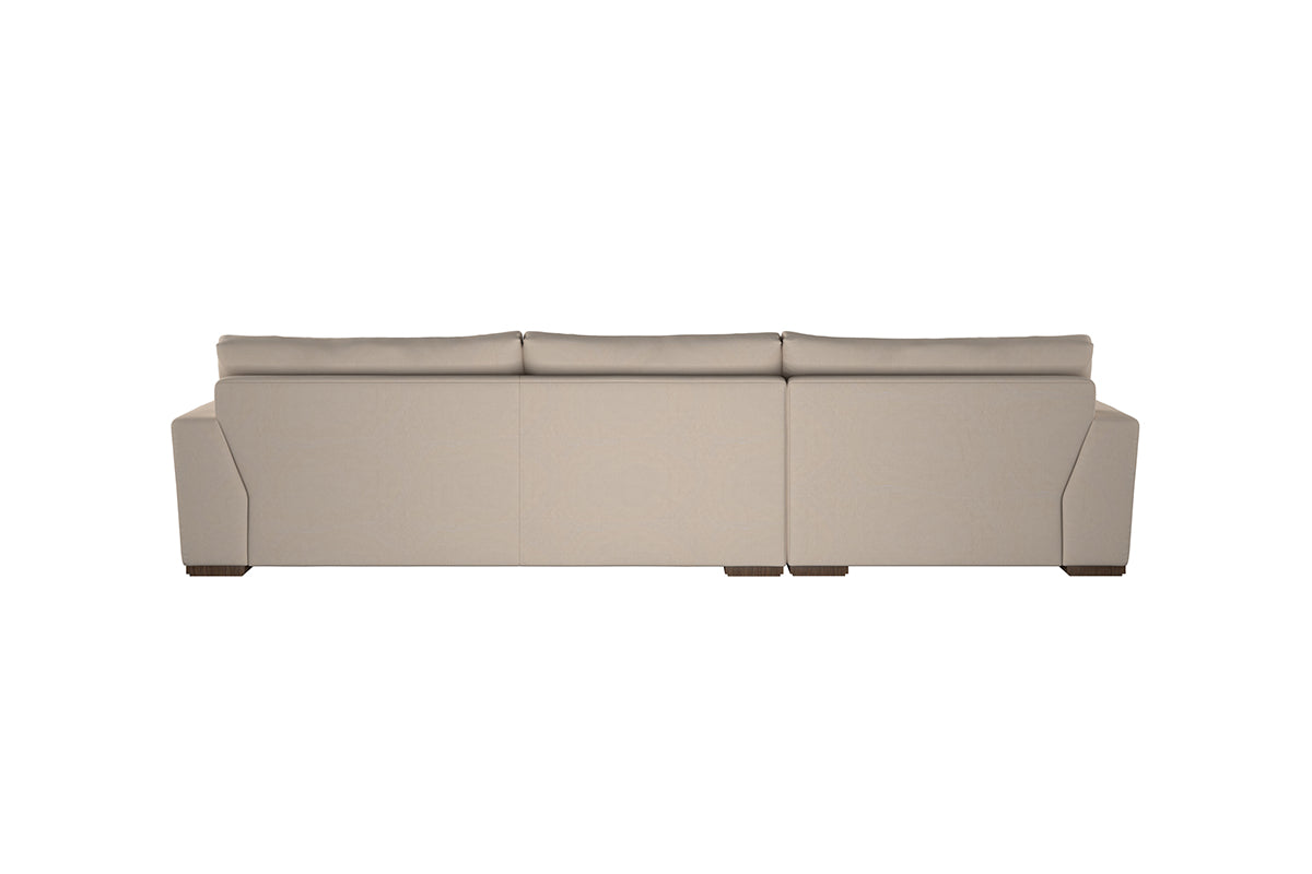 Guddu Large Left Hand Chaise Sofa - Recycled Cotton Stone