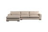 Guddu Large Left Hand Chaise Sofa - Recycled Cotton Horizon