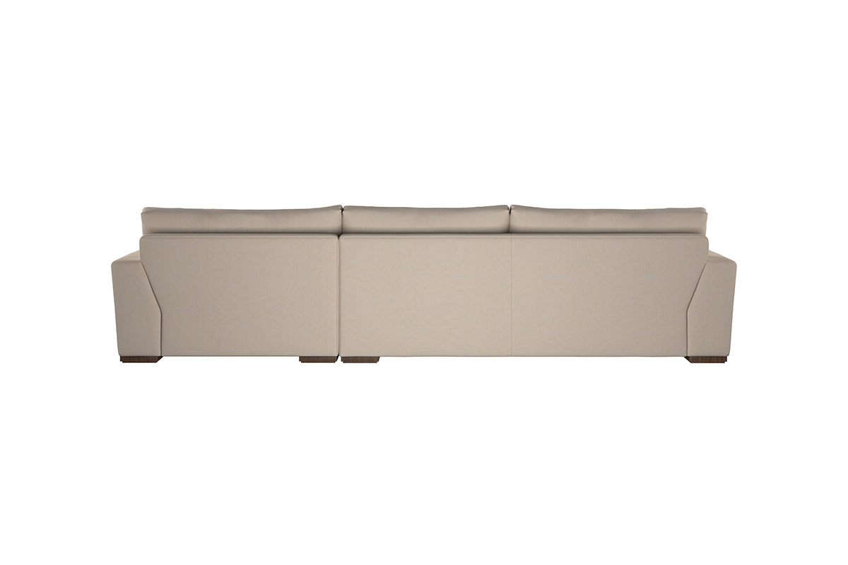 Guddu Large Right Hand Chaise Sofa - Recycled Cotton Mocha