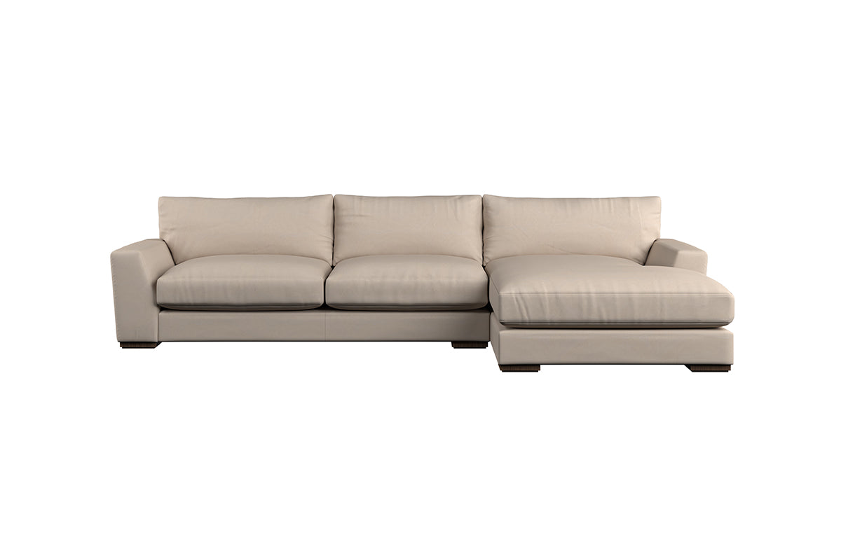 Guddu Large Right Hand Chaise Sofa - Recycled Cotton Natural