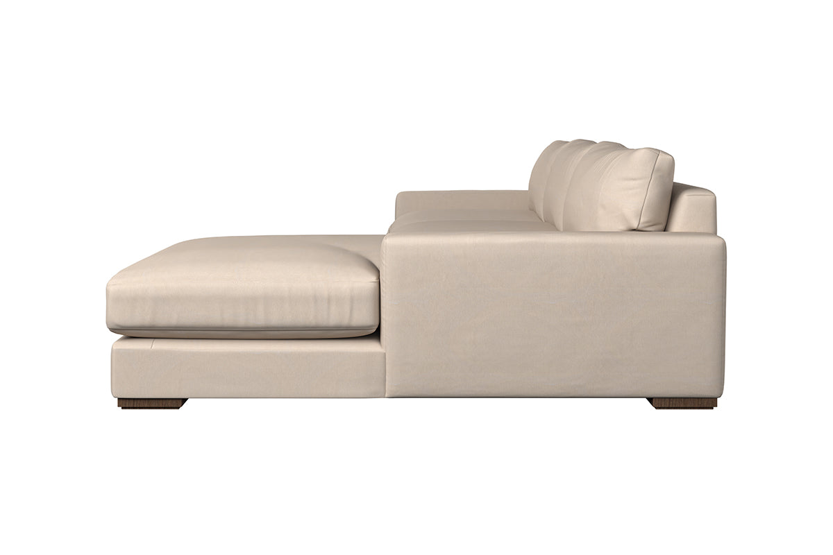 Guddu Large Right Hand Chaise Sofa - Recycled Cotton Fatigue