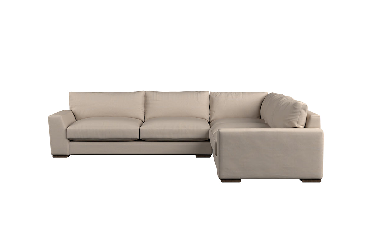 Guddu Large Right Hand Corner Sofa - Recycled Cotton Airforce