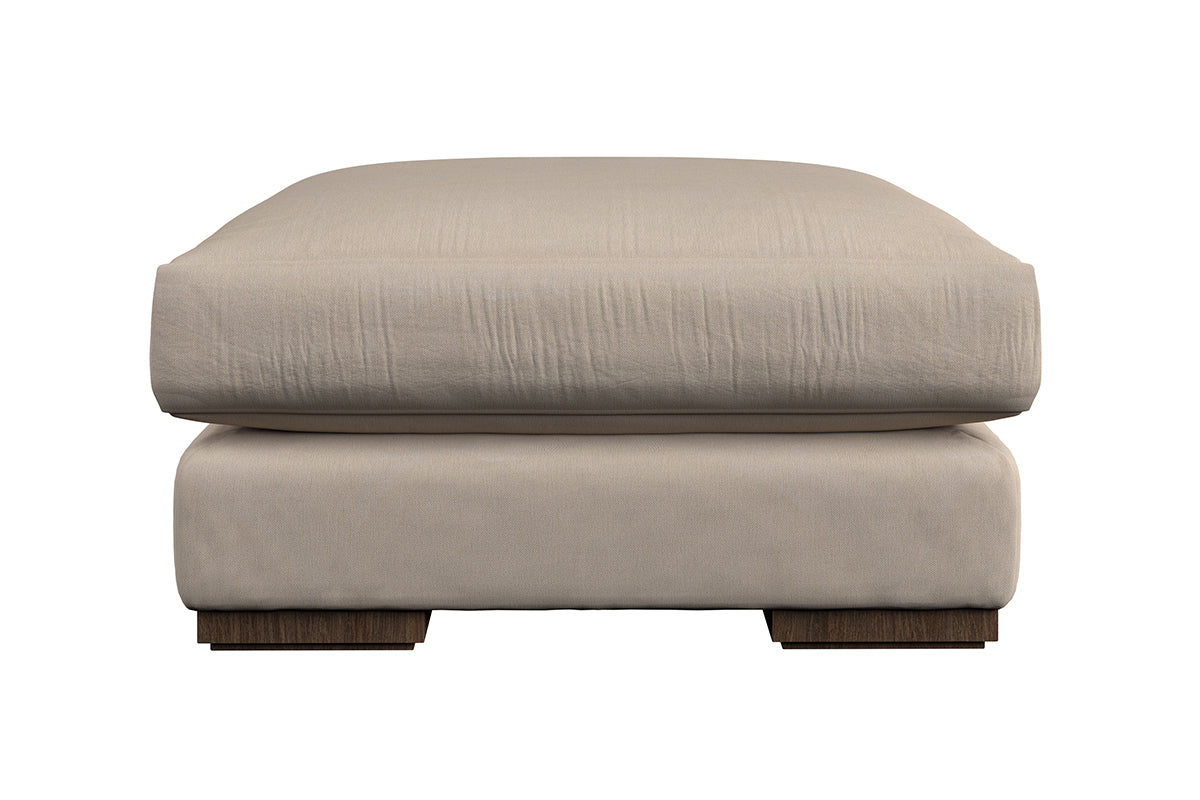 Guddu Medium Footstool - Recycled Cotton Horizon