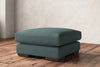 Guddu Medium Footstool - Recycled Cotton Airforce