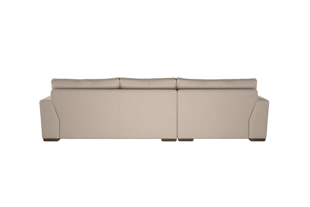 Guddu Medium Left Hand Chaise Sofa - Recycled Cotton Mocha