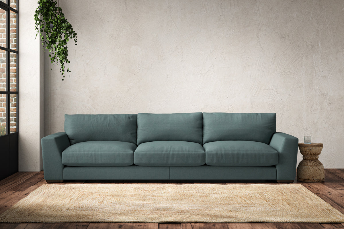 Guddu Super Grand Sofa - Recycled Cotton Airforce