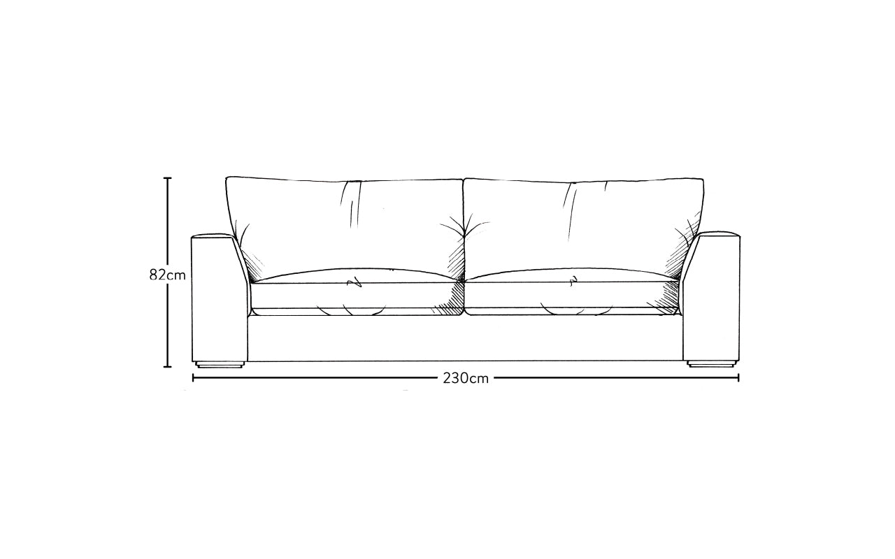 Guddu Large Sofa - Brera Linen Espresso