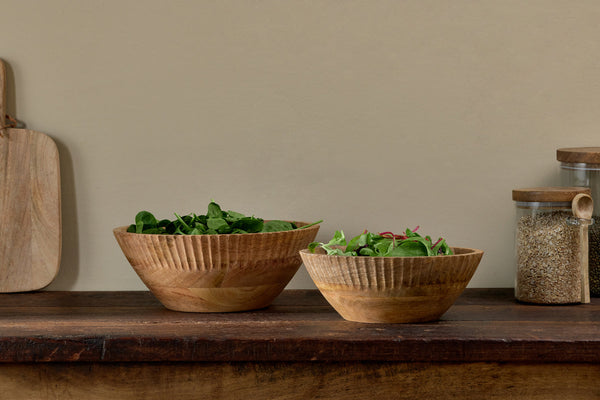 Gavivi Mango Wood Bowl - Natural-nkuku