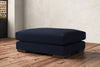 Guddu Grand Footstool - Brera Linen Indigo-nkuku