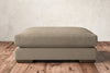 Guddu Grand Footstool - Brera Linen Pebble-nkuku