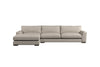 Guddu Grand Left Hand Chaise Sofa - Brera Linen Chestnut-nkuku