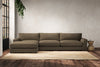 Guddu Grand Left Hand Chaise Sofa - Brera Linen Chestnut-nkuku