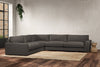 Guddu Grand Left Hand Corner Sofa - Brera Linen Granite-nkuku