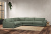 Guddu Grand Left Hand Corner Sofa - Brera Linen Jade-nkuku