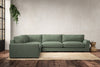 Guddu Grand Left Hand Corner Sofa - Brera Linen Jade-nkuku