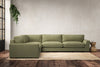 Guddu Grand Left Hand Corner Sofa - Brera Linen Sage-nkuku