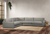 Guddu Grand Left Hand Corner Sofa - Brera Linen Smoke-nkuku