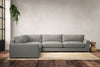 Guddu Grand Left Hand Corner Sofa - Brera Linen Smoke-nkuku