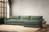 Guddu Grand Right Hand Chaise Sofa - Brera Linen Jade-nkuku