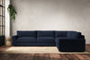 Guddu Grand Right Hand Corner Sofa - Brera Linen Indigo-nkuku