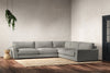 Guddu Grand Right Hand Corner Sofa - Brera Linen Smoke-nkuku