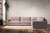 Guddu Grand Right Hand Corner Sofa - Recycled Cotton Lavender-nkuku