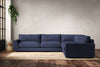 Guddu Grand Right Hand Corner Sofa - Recycled Cotton Navy-nkuku