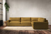 Guddu Grand Right Hand Corner Sofa - Recycled Cotton Ochre-nkuku