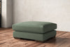 Guddu Large Footstool - Brera Linen Jade-nkuku