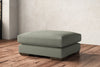 Guddu Large Footstool - Recycled Cotton Seaspray-nkuku