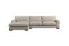 Guddu Large Left Hand Chaise Sofa - Brera Linen Charcoal-nkuku