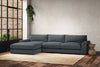 Guddu Large Left Hand Chaise Sofa - Brera Linen Dusk-nkuku