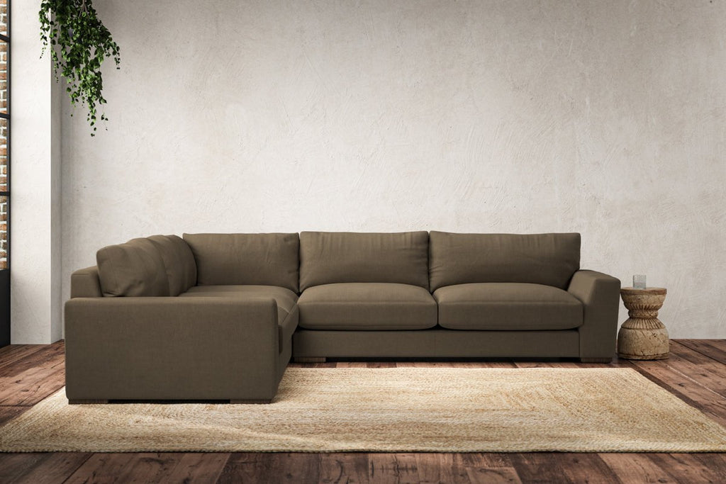 Guddu Large Left Hand Corner Sofa - Brera Linen Chestnut-nkuku