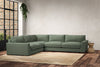 Guddu Large Left Hand Corner Sofa - Brera Linen Jade-nkuku