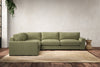 Guddu Large Left Hand Corner Sofa - Brera Linen Sage-nkuku