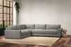 Guddu Large Left Hand Corner Sofa - Brera Linen Smoke-nkuku