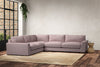 Guddu Large Left Hand Corner Sofa - Recycled Cotton Lavender-nkuku